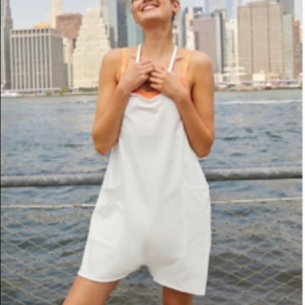 Free people NWT romper white hot shot